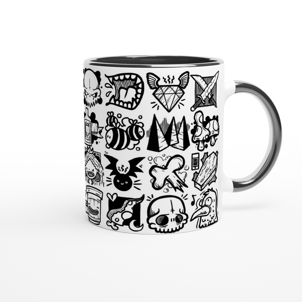 #Icons 11oz Ceramic Mug with Color Inside